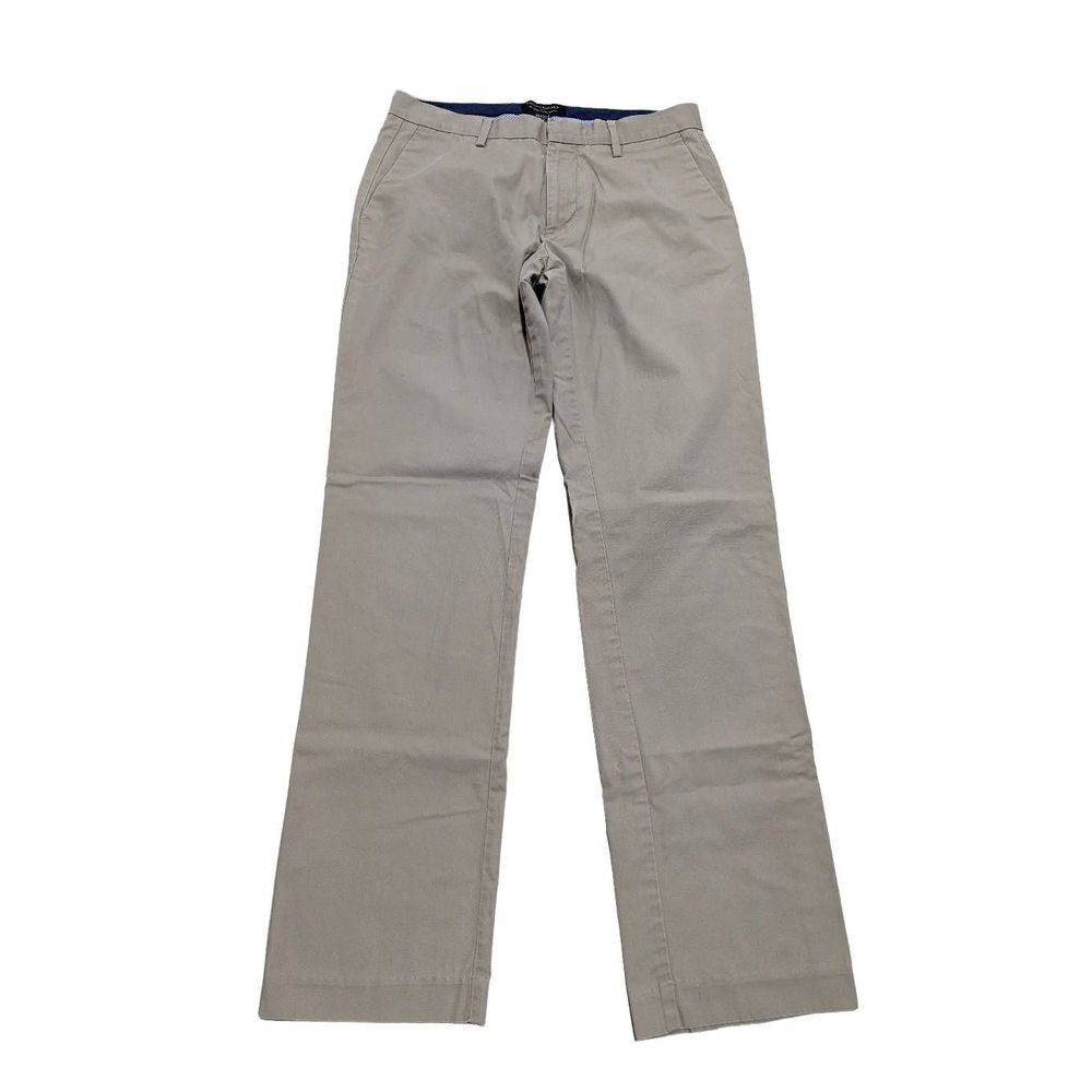 Banana Republic Men's Khaki Mid-Rise Straight-Leg Pants Size 30x32